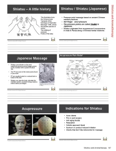 shiatzu massage history workbook